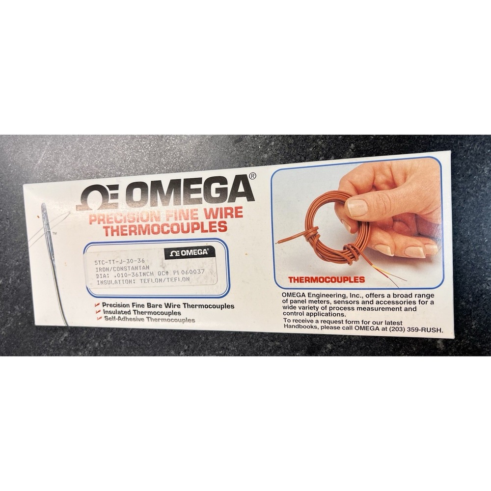 Omega 5TC-TT-J-30-36 Thermocouple Wire 36" Teflon Insul Type J‎ (Pack of 5)